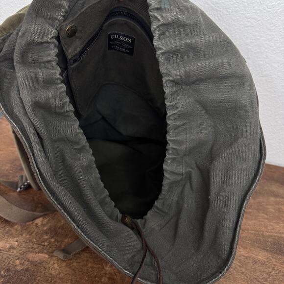 Vintage Filson Ranger Rucksack Backpack Otter Green Canvas CC Filson Workwear - Picture 4 of 16